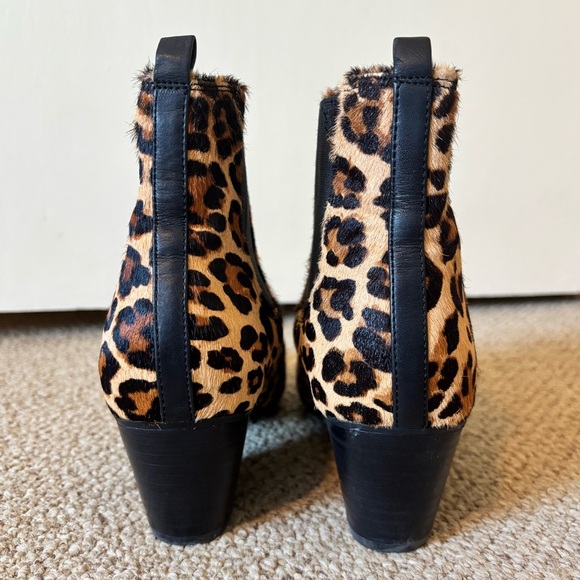 ALDO Pony Hair Leopard Cheetah Print Slip On Ankle Boots - Picture 7 of 15